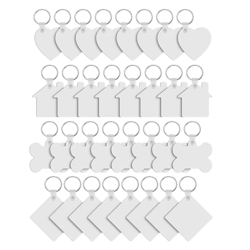 

36 шт., сублимационный пустой брелок для ключей из МДФ