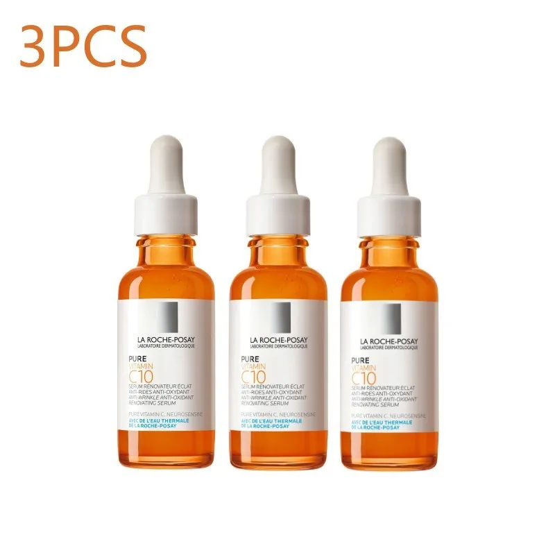 

3PCS La Roche-Posay Vitamin C Serum Brightening Skin VC 10% Anti-Aging Anti-wrinkle Serum Neurosensine Soothing Sensitive Skin