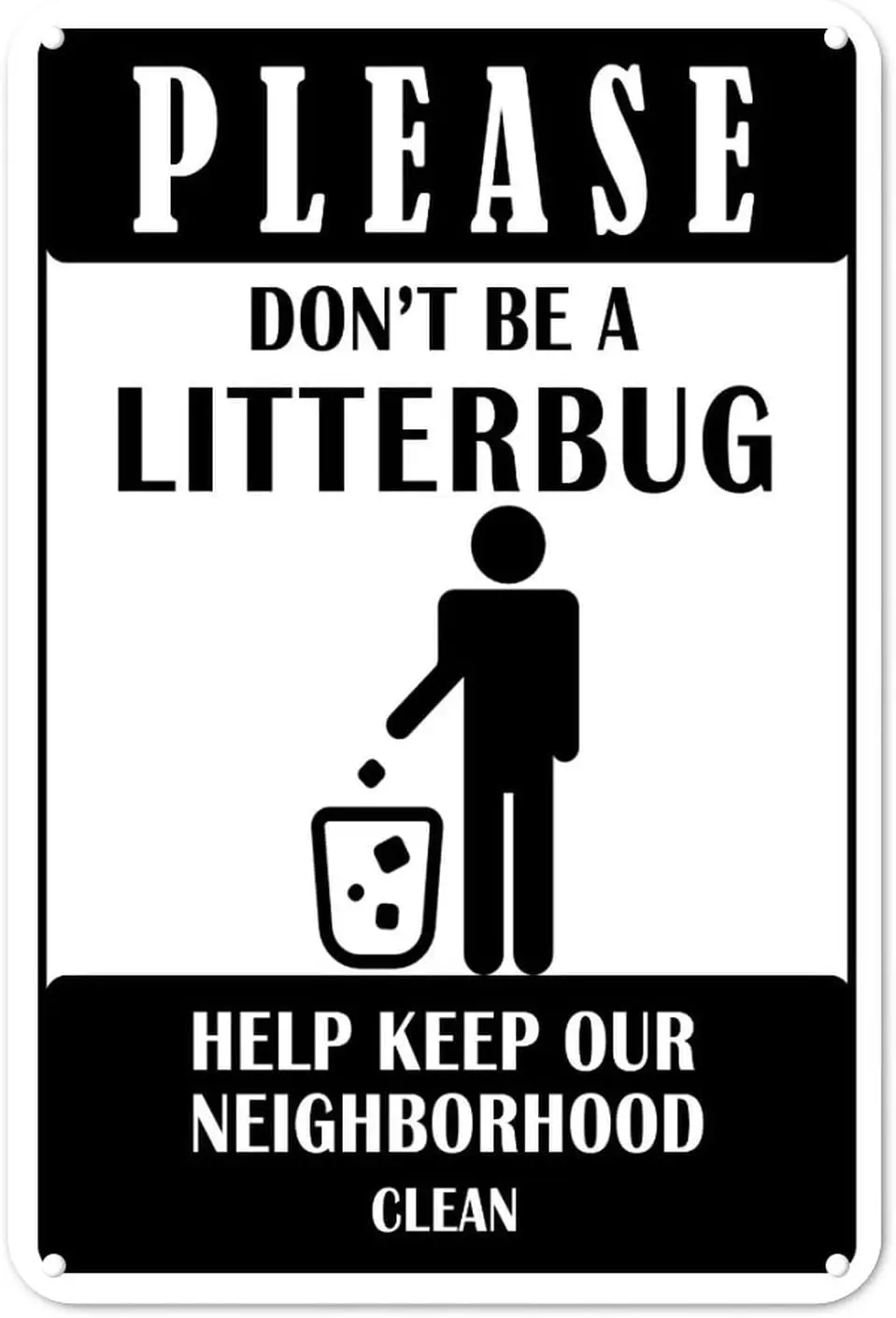 Plese Don't Be Ltterbug Tn Sgn Cun Metl 128n Wndproof Plque для спальни Grden Home Decor Cfe