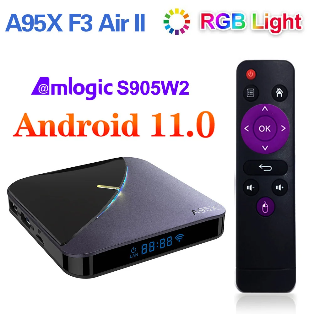 

A95x F3 airl set top box s905w2 Android 11.0 HD smart player 4G / 64g