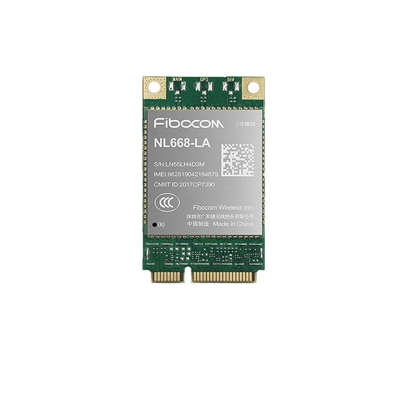 

Fibocom NL668-LA MINI PCIE LTE Cat4 module for Latin America LTE FDD/ TDD WCDMA GSM multiple frequency bands