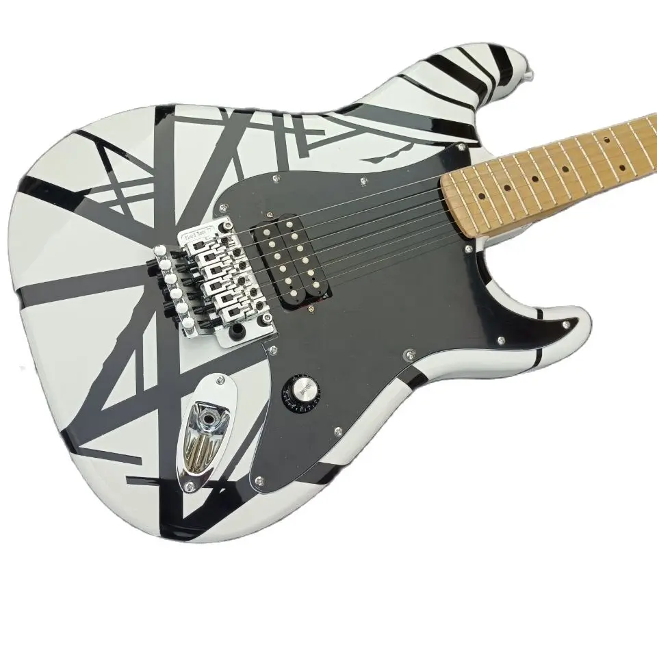 

Black and White Guitar, Bright Head, Body, Sold Directly By The Manufacturer