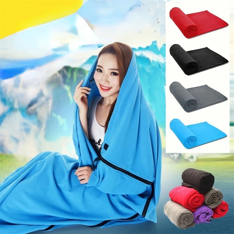 

Portable Ultra Light Polar Fleece Sleeping Bags Outdoor Camping Tent Bed Travel Warm Sleeping Bag Liner Camping Sport Accessorie