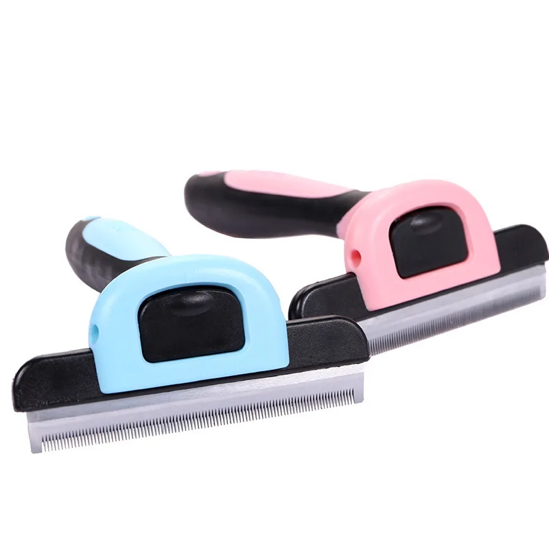 Detachable Pet Comb Hair Remover Brush Short Medium Hair Dog Combs Grooming Tools Stainless Steel Blade ABS Handle For Cats Dogs