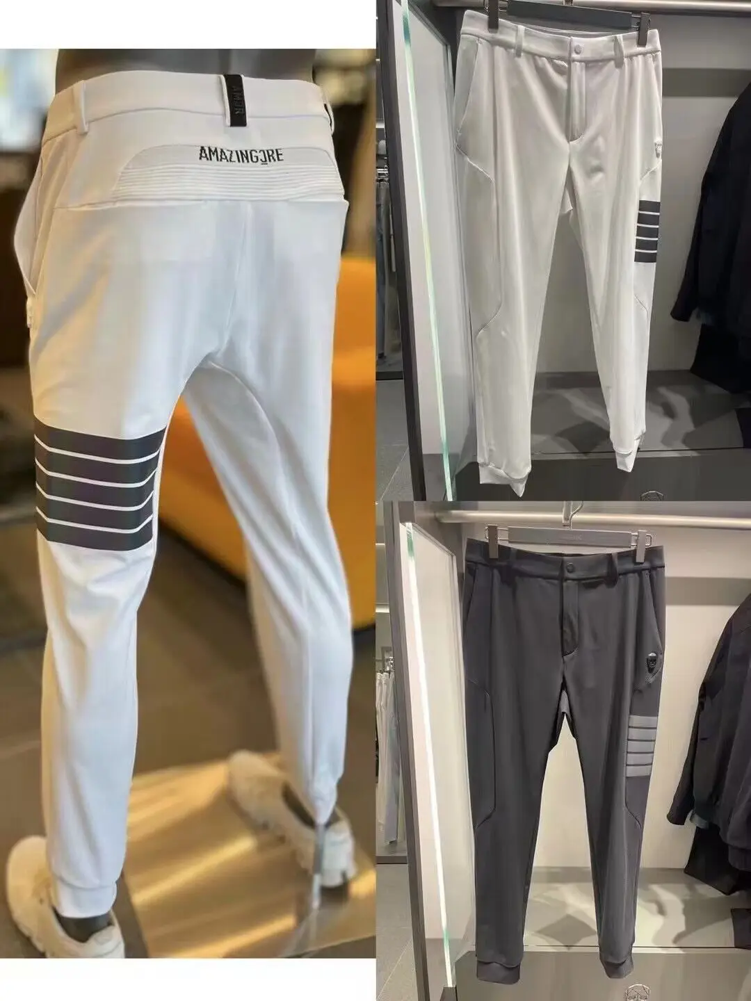 

2023 Golf Pants Spring and Summer Leisure Korean Golf Trousers with Elastic Bands Solid Color