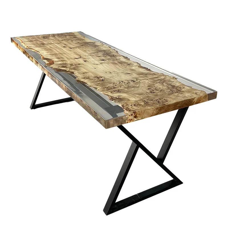 Поставки производителя стол из цельного дерева орех дождь тополь эпоксидная