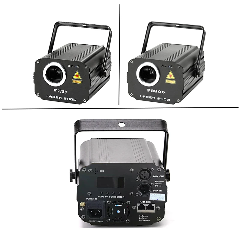 Дешево Сценический лазерный светильник 1,4 Вт F2800 F2750 DJ DMX Профессиональный светильник для свадьбы дома вечерние лазерный проектор