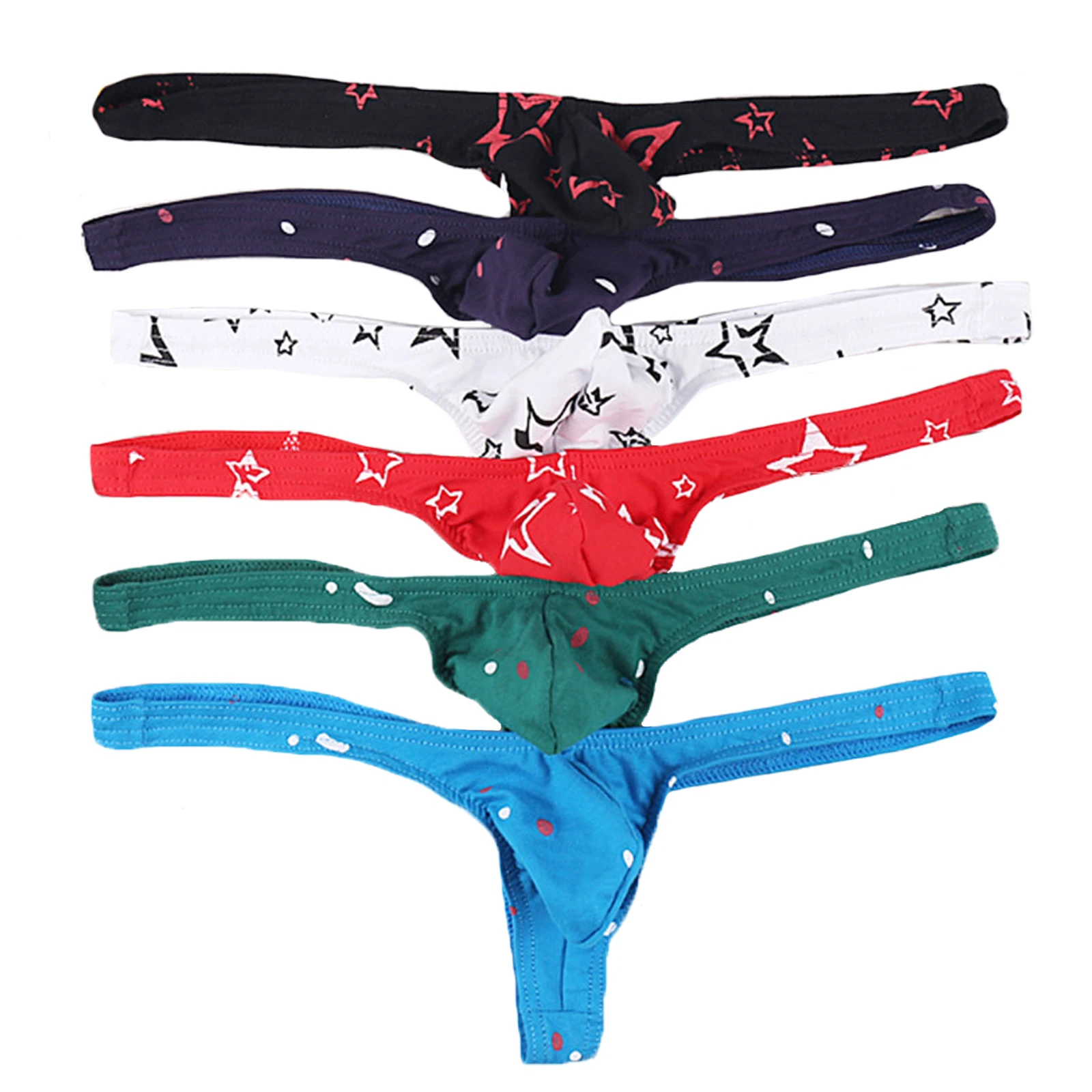 

1/6 шт., мужские трусы-танга из хлопка