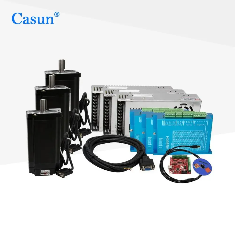 Шаговый двигатель Casun 3 комплекта с ЧПУ NEMA34 4 5 Н 8 12 гибридный Nema 34