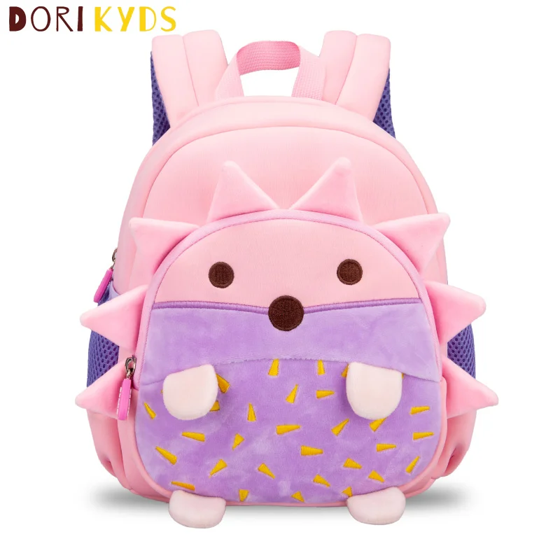 

DORIKYDS 3D Hedgehog Kids Backpack Cute Cartoon Childrens School Bag Waterproof Kindergarten Boys Girls Gift Mochila Escolar