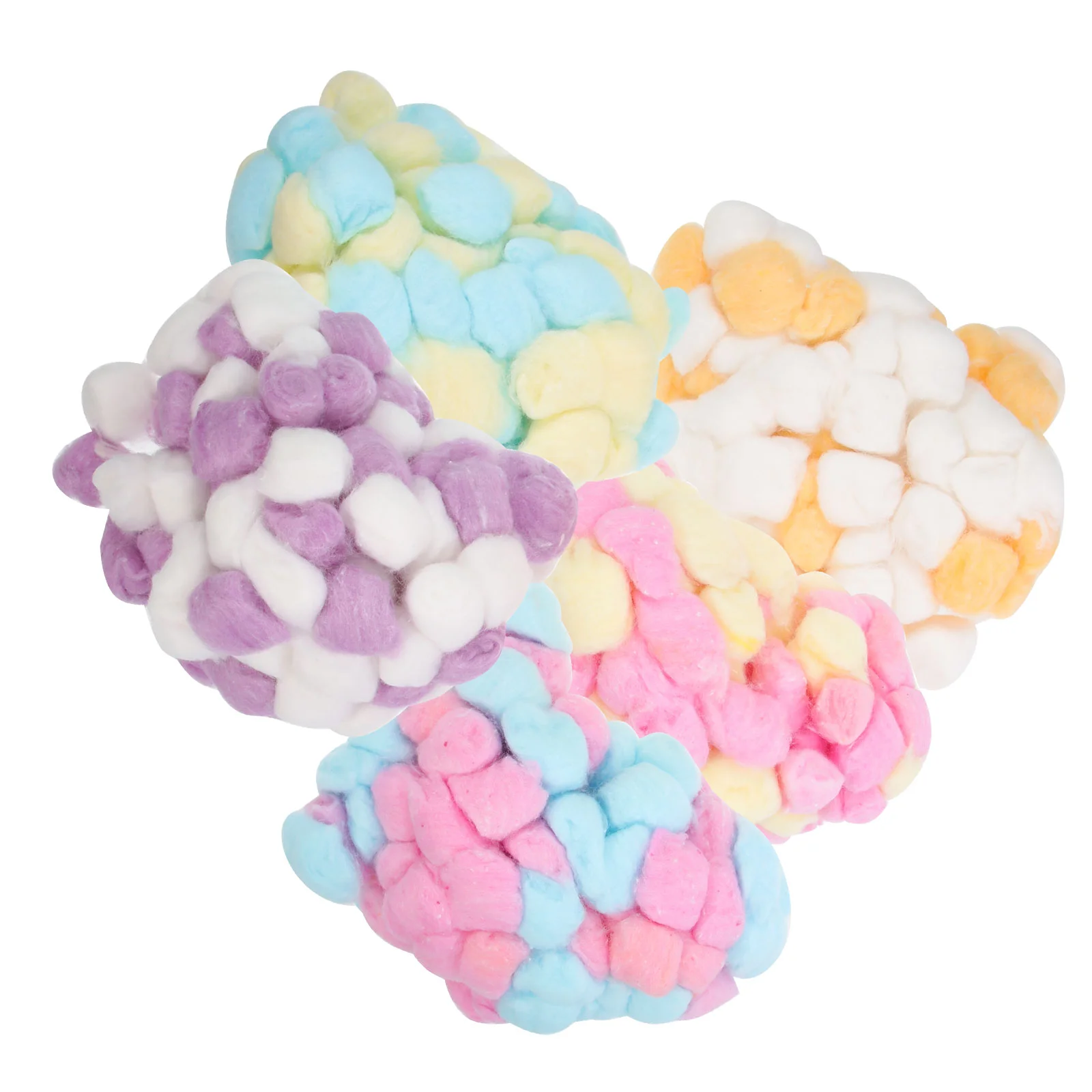 

500 Pcs Cotton Ball Mini Pom Poms Balls Crafts Puff Matting Colored DIY Fuzzy Absorbent Pompoms Christmas