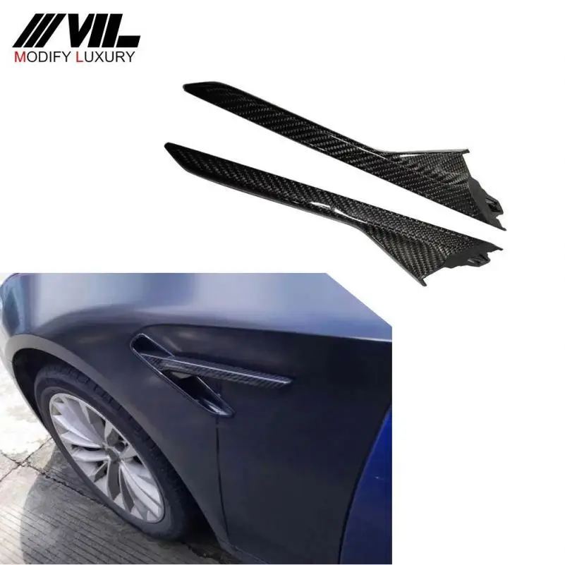 

Carbon Fiber Car side fender trim cover grill for BMW F90 M5
