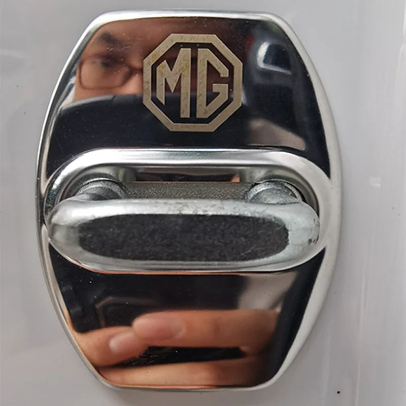 

For MG MG4 MG5 EHS EZS HS EV 2023 2022 Accessories Auto Car Door Lock Protect Cover Emblems Case Stainless Steel Decoration