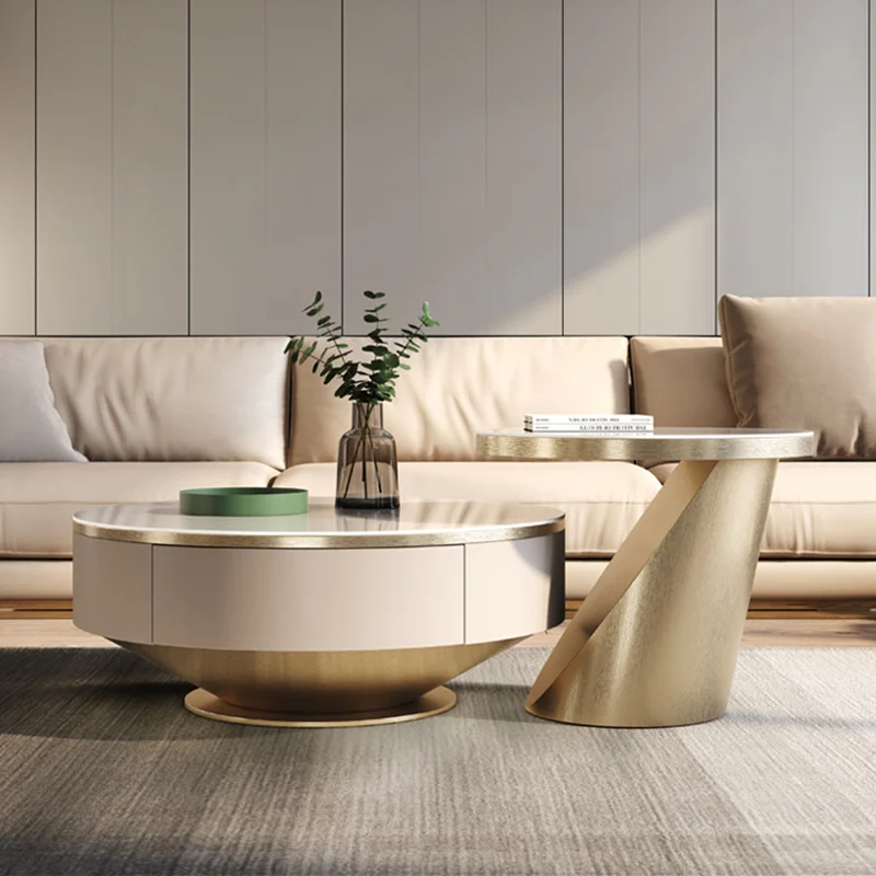 

Modern Luxury Coffee Tables Simple Marble Effectnordic White Side Table Legs Metal Irregular Kaffee Tische Home Furniture