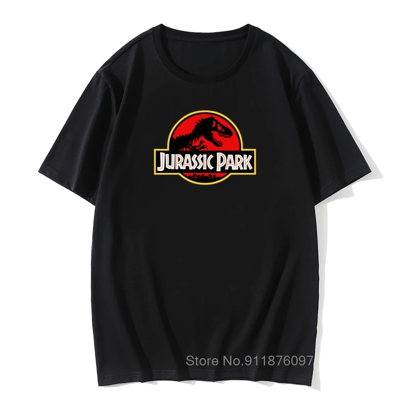 Vintage Jurassic Park Graphic Men Tops & Tees Movie Tshirt Women Men 100% Cotton Graphic Casual Christmas Gift T Shirts Camisas