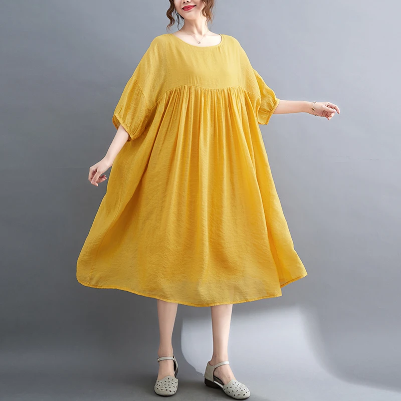 

Thin Light Soft Loose Cozy Summer Dress 2022 New Arrival Holiday Outdoor Travel Style Women Beach Casual Dress Lady Work Dress