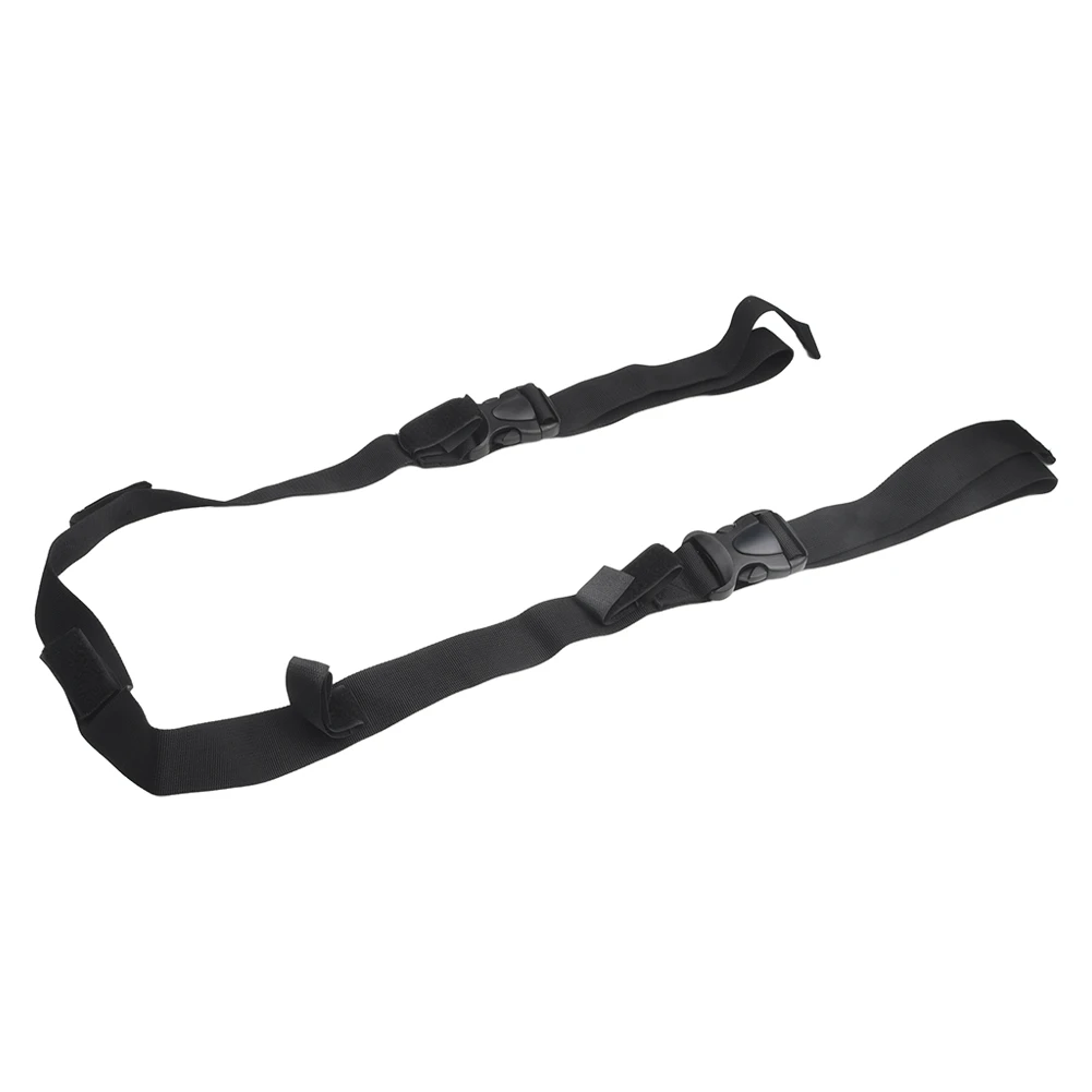 

Rod Strap Pole Mount Straps Webbing 110-155cm *3.8cm Black Durable Lightweight Plastic Adjustment Buckle Portable