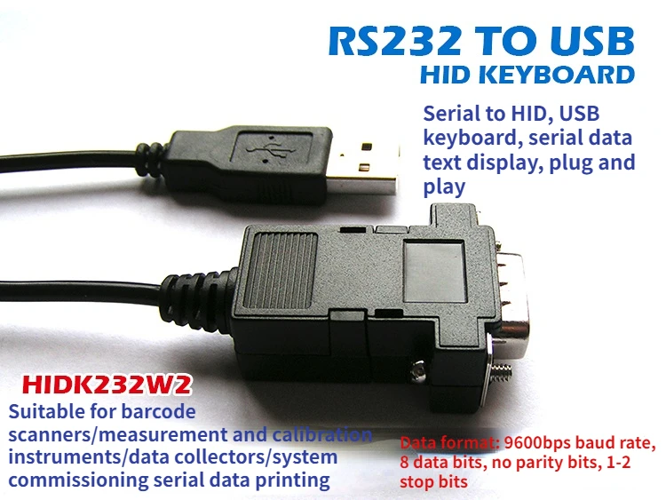 

Serial Port USB Keyboard Protocol Conversion Line RS232 to USB Keyboard HID Device