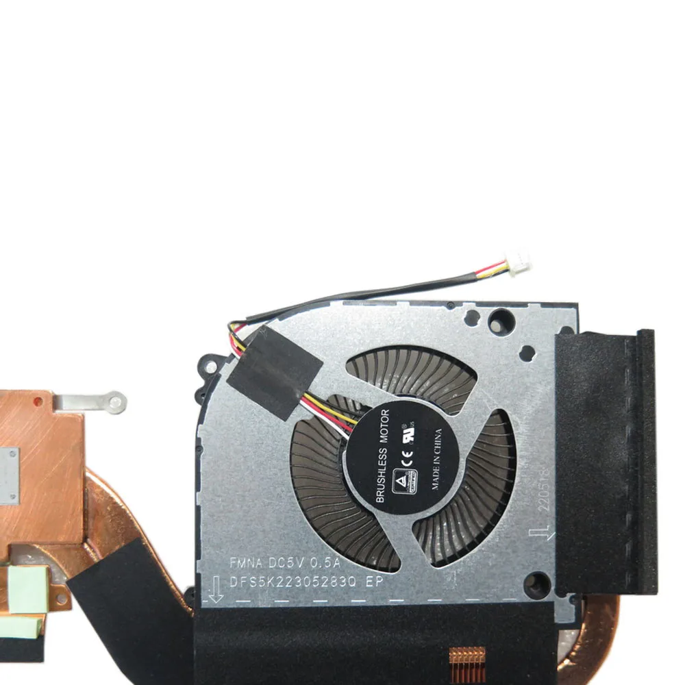 Вентилятор и радиатор процессора ноутбука для CLEVO NP50HH NP50HJ NP50HK NP55HH NP55HJ NP55HK 4PIN DC5V 0 5A