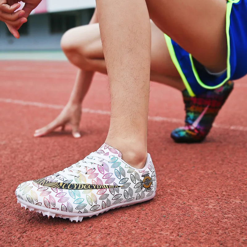 34-46 Track and Field Shoes Outdoor Training Track and Field Shoes Men High Jump Shoes Student Sports Running Shoes Plus Size