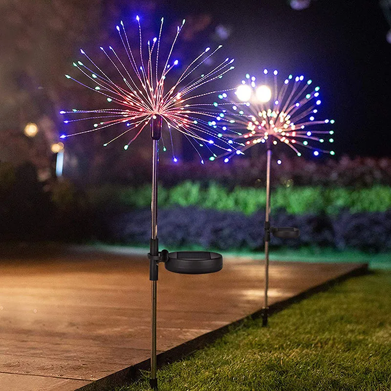 

Outdoor Grass Solar LED Firework Fairy Lights 90/120/150 LED Festoon Led Light New Year Christmas Decoration 2023