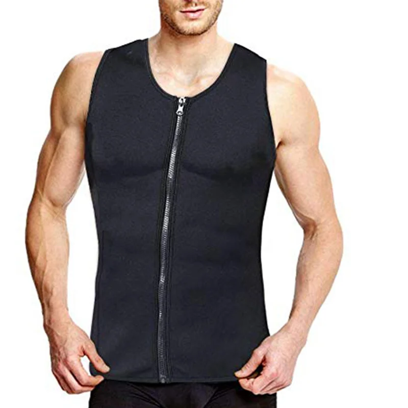 

Hot Sweat Workout Tank Top for Men Slimming Waist Corset Neoprene Vest for Weight Loss Tummy Fat Burner Fitness Mens Shapewear