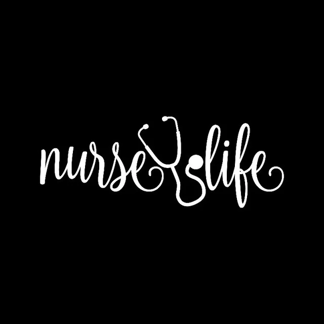 

Nurse life Car Auto Sticker Label 18 Cm White