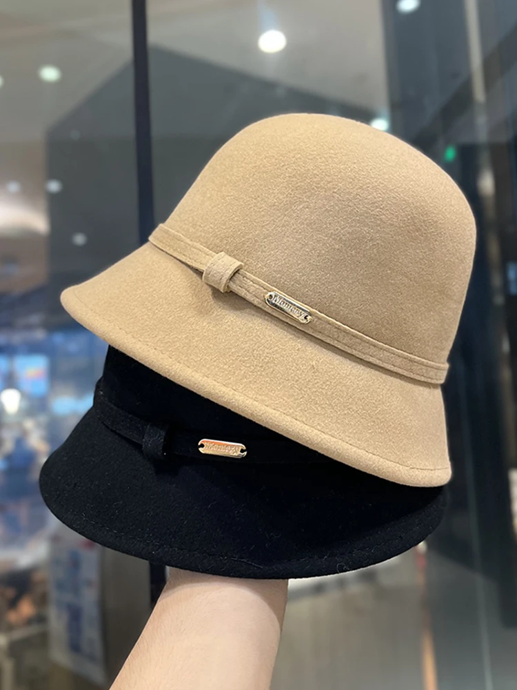 Hepburn Sle Французская шерстяная шапка из чистой шерсти Женская высококачественная