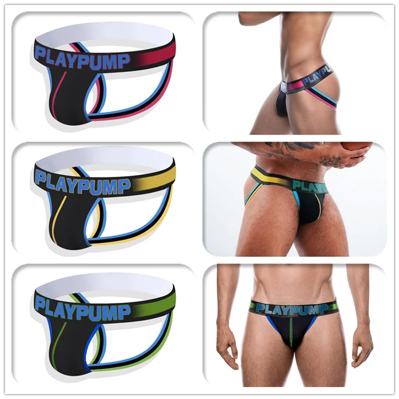 

Мужские стринги PLAY PUMP для стриминга в реальном времени, сексуальные хлопковые безвредные для кожи футболки, сетчатые дышащие сексуальные стринги