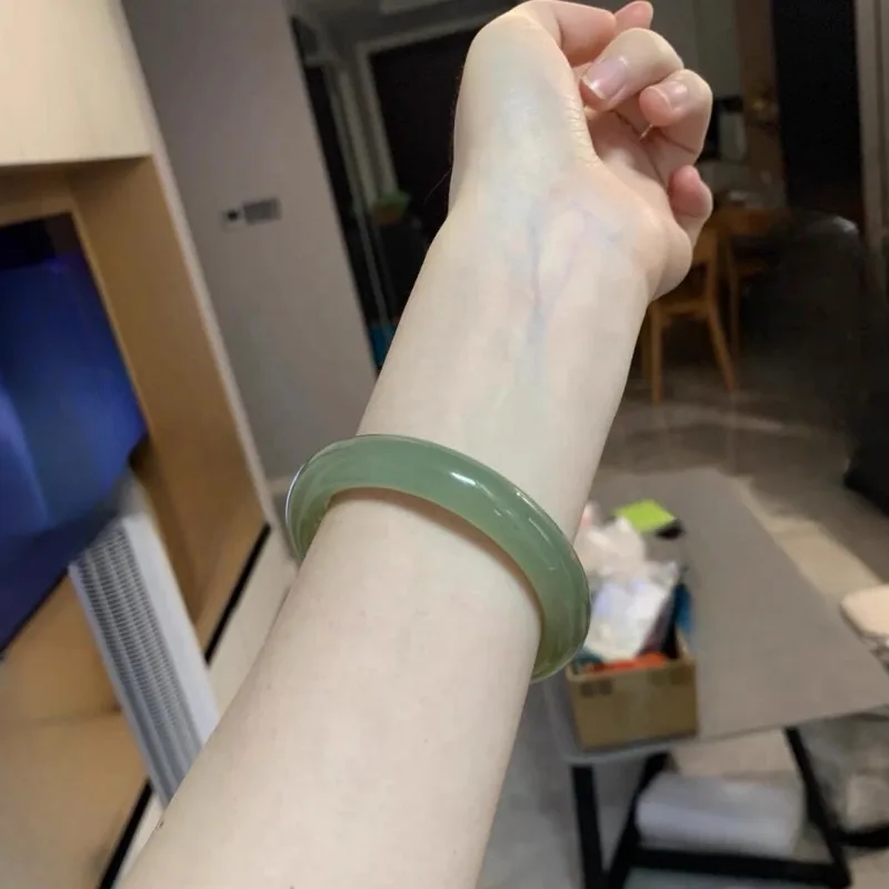 Женский браслет зеленого озера синий и белый нефритовый коричневый для девушек