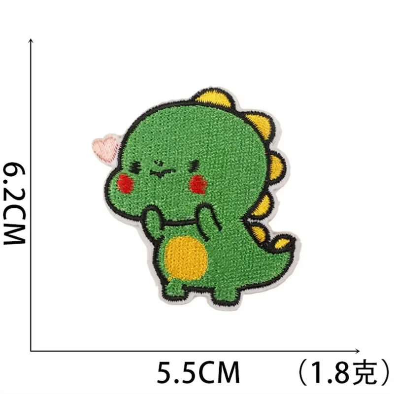 Утюг на заплатках для одежды зеленые динозавры наклейки одежду ткань шитья