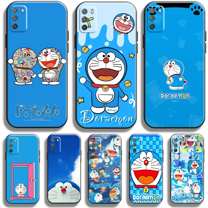 

Doraemon For Xiaomi Poco X3 PRO NFC X3 GT POCO M3 M3 Pro 5G F3 GT Phone Case Soft Back Black Funda Carcasa