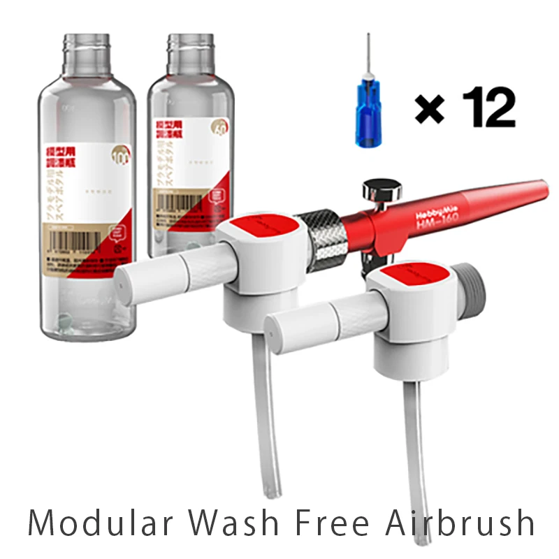 

Modular Wash Free Airbrush Gun Spray Pen Kit Scale Tank Model Anime SciFi DIY Doll Coloring Paint Tool