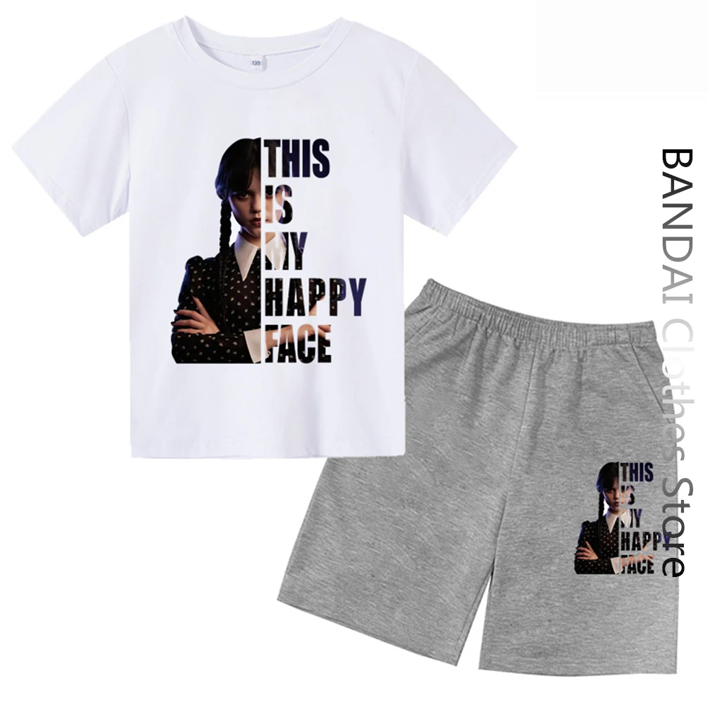 

Модная летняя футболка для девочек, комплекты одежды для детей, женские спортивные футболки adдамс, комплекты одежды для малышей, пижамы