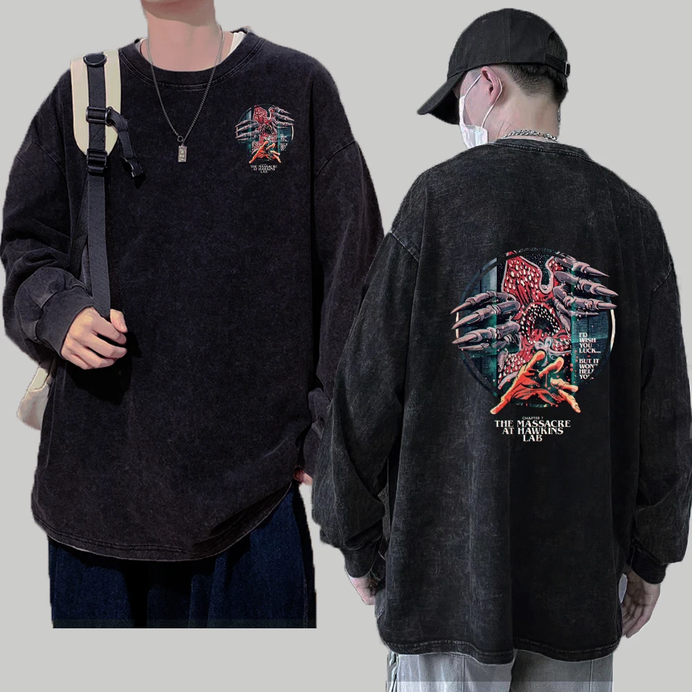

Hellfire Club Pullovers Harajuku Retro Sweatshirts Long Sleeve Sweatshirt Unisex Pullover Streetwear Top Streetwear Men Clothing