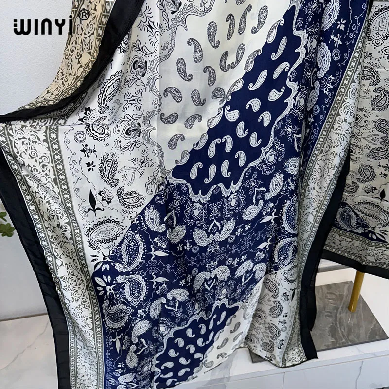 WINYI 2024 Новые африканские женщины Дашики Бохо печать мусульманская женщина Дубай