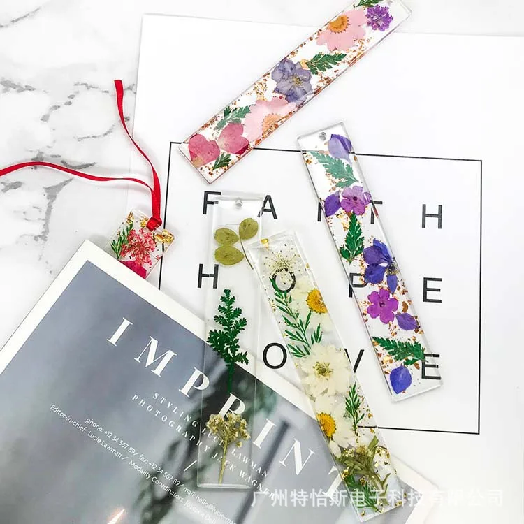 

Factory Direct Daisy Bookmarks Real Flower Bookmarks Drop Glue Natural Flower Bookmarks Gift Stationery Creative Design.
