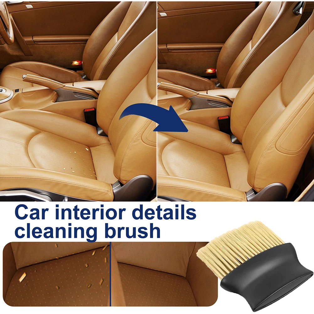 

Brush Cleaning Brush Plastic Car Supplies Cleaning Brush Car Supplies Black Brush Car Cleaning Interior New Nylon