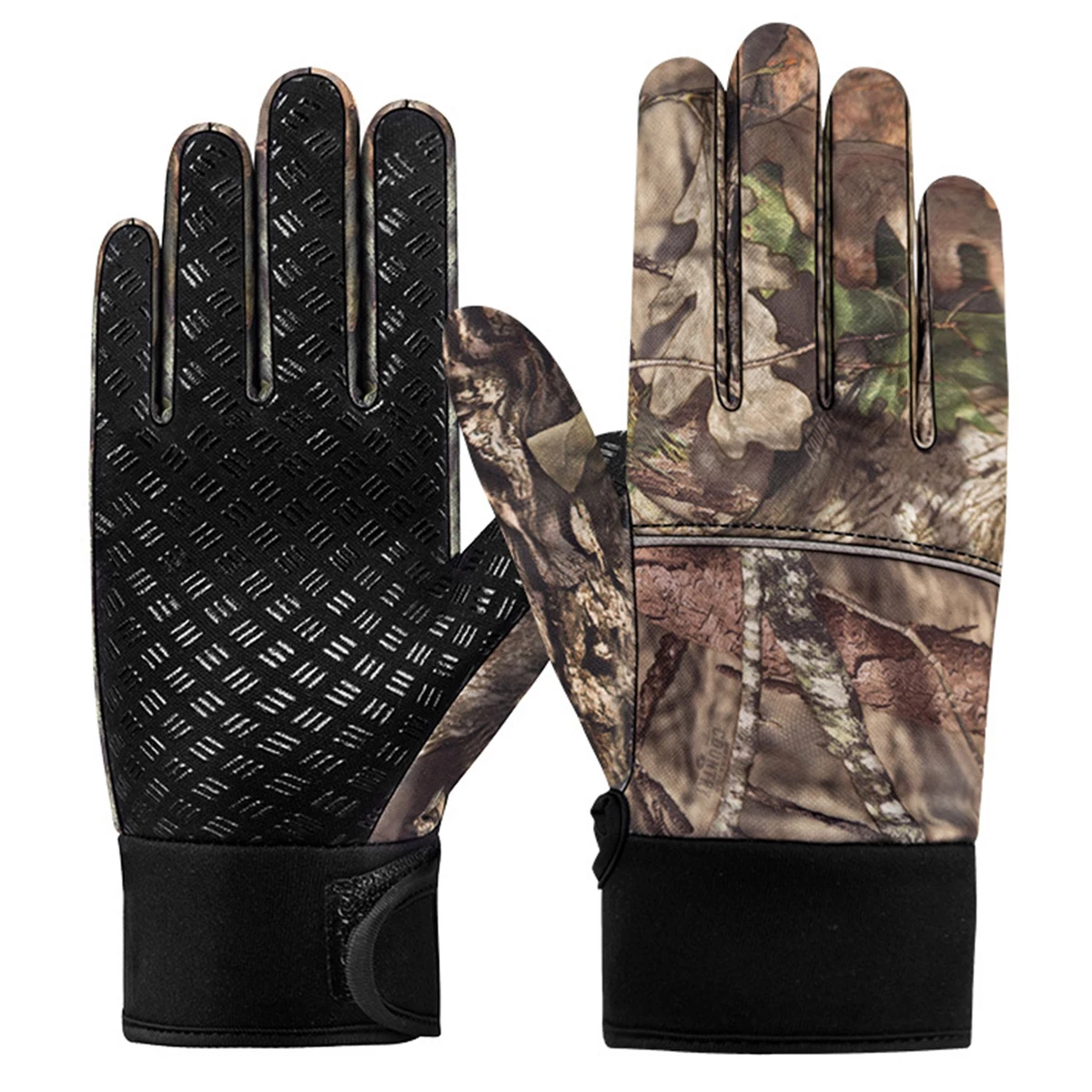 

Camouflaged Hunting Gloves Pro Camo Gloves for Hunting Full Finger Adjustable Waterproof Ventilated Anti-Slip Camo Glove Archery