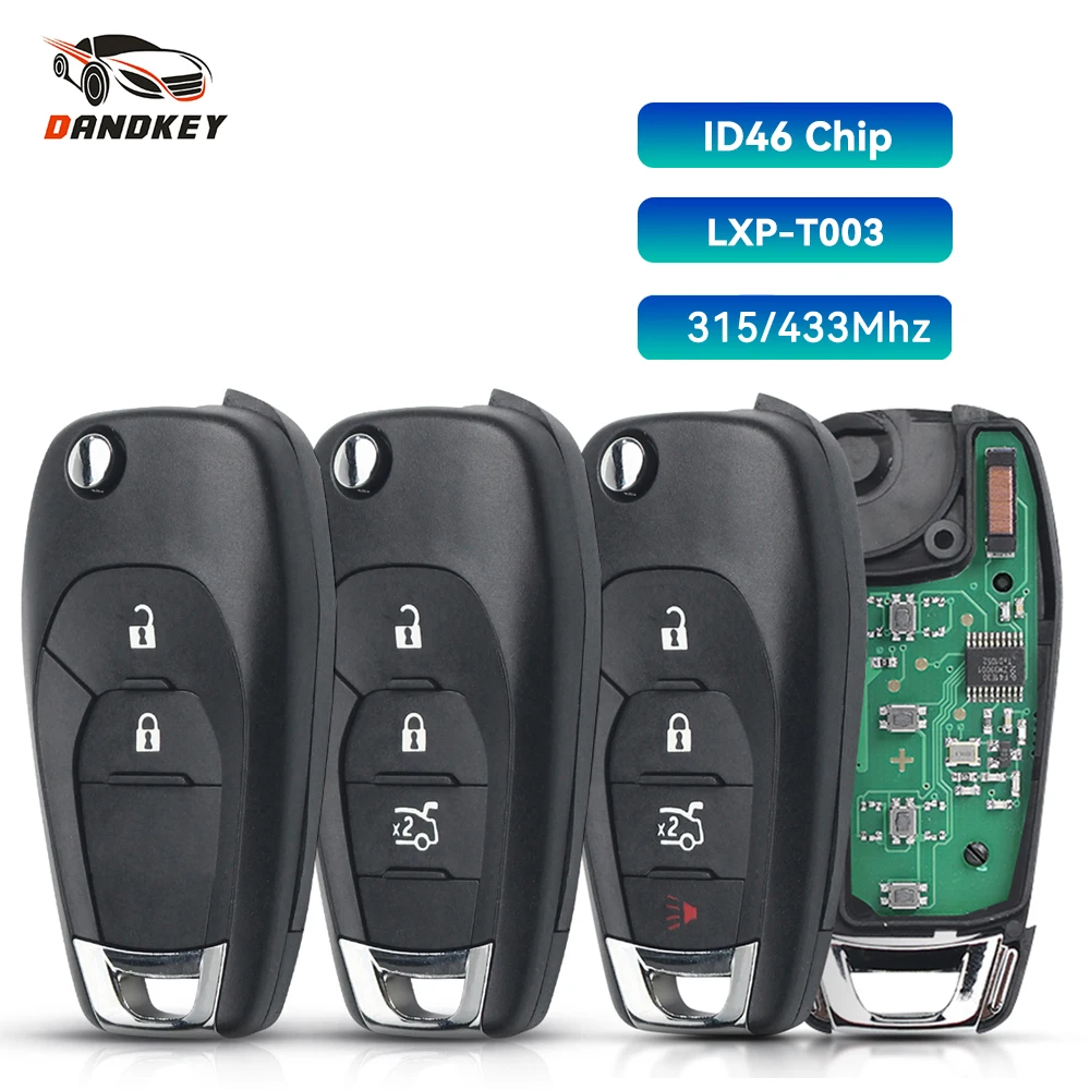 Перекидной ключ Dandkey для Chevrolet Колорадо Cruze Trailblazer Tracker Onix Fob 2/3/4 кнопки