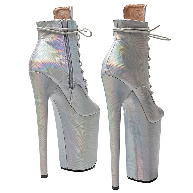 Leecabe  23CM/9inches  Ankle Boots Sexy Fetish Stripper Shoes Women Pole Dance Models Catwalk Show High Heels 2B