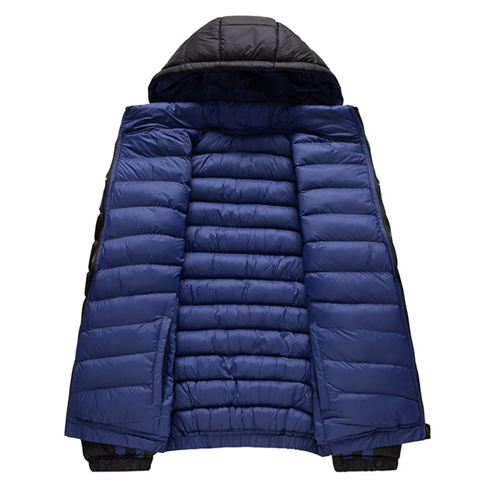 ERIDANUS 2022 Men's New Hot Sale hat removable double-sided wearable Cotton parka Fashion Zipper Men's Cotton Clothing MWM159