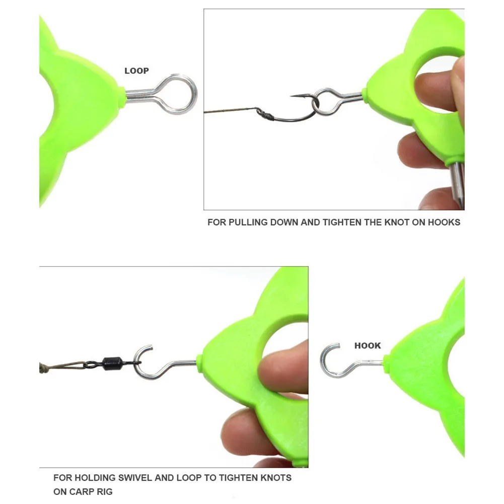

4 In1 Multi Puller Tool Carp Fishing Line Knot Puller For Rig Making Accessories Bait Cage Drill Noticeable Color Tackle Gear