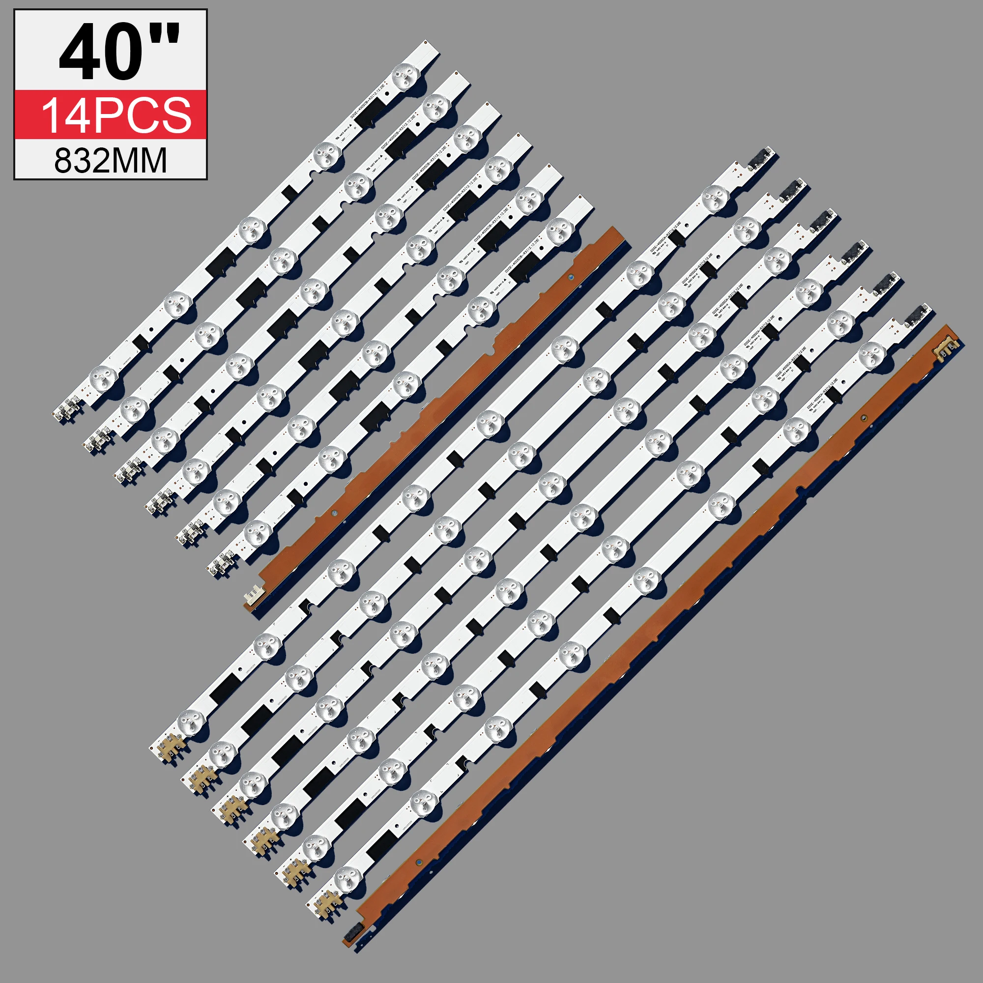 

14 Pieces(7R+7L)/set UA40F5000ARXXR UA40F6300AJXXR LED strip for SAM SUNG 2013SVS40F L8 L5 D2GE-400SCA-R3 D2GE-400SCB-R3 100%NEW