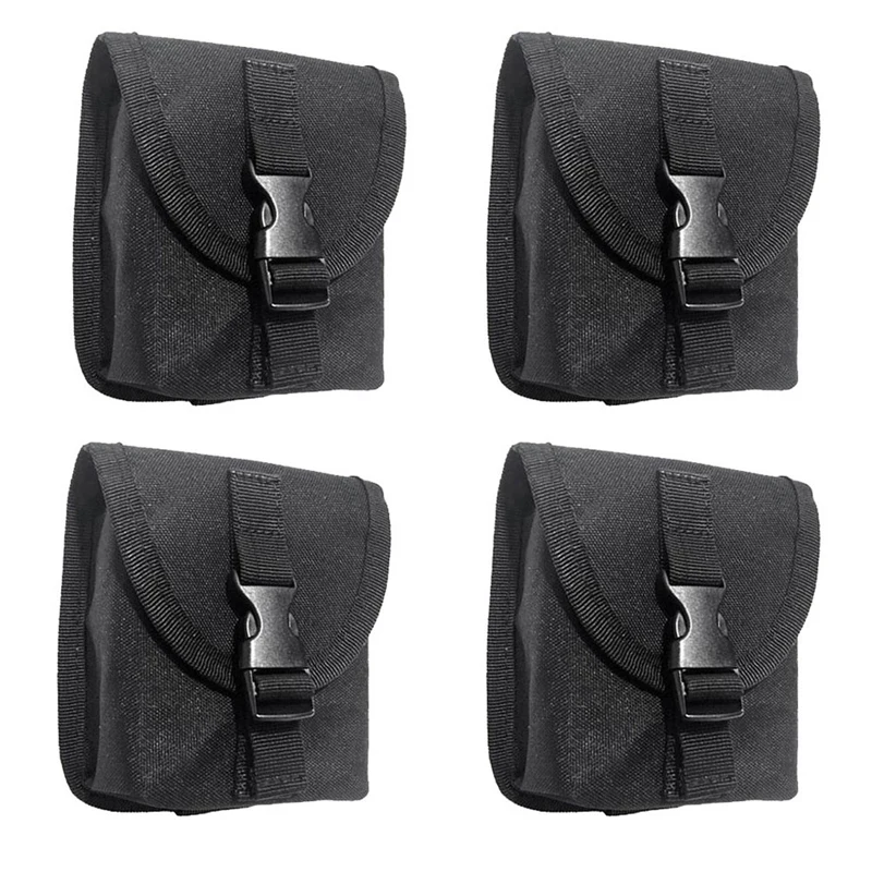 

4Pcs Nylon Scuba Diving Counter Weight Pocket Pouch with Quick Release Buckle Ballast Weight Pouch for Diving