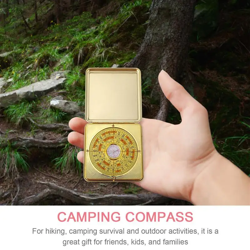 1 шт. Многофункциональный фэн-шуй компас переворачивающийся чехол Luo Pan кемпинг