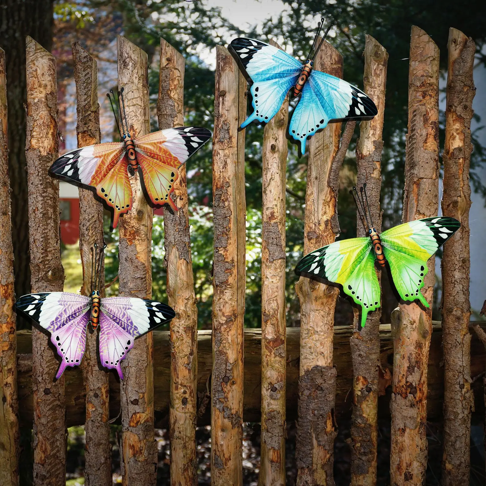 

Металлическая Бабочка, настенные украшения, поделки, железная комнатная и уличная Подвеска для сада, двор, Искусственные бабочки, Декор