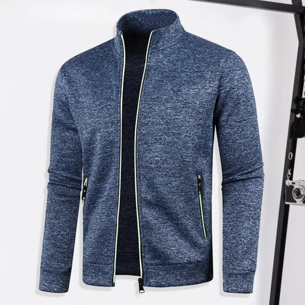 

Мужская куртка-бомбер премиум-класса, мужское зимнее пальто, стильное пальто с воротником-стойкой и защитой шеи, дизайн на молнии, теплое, комфортное, однотонное