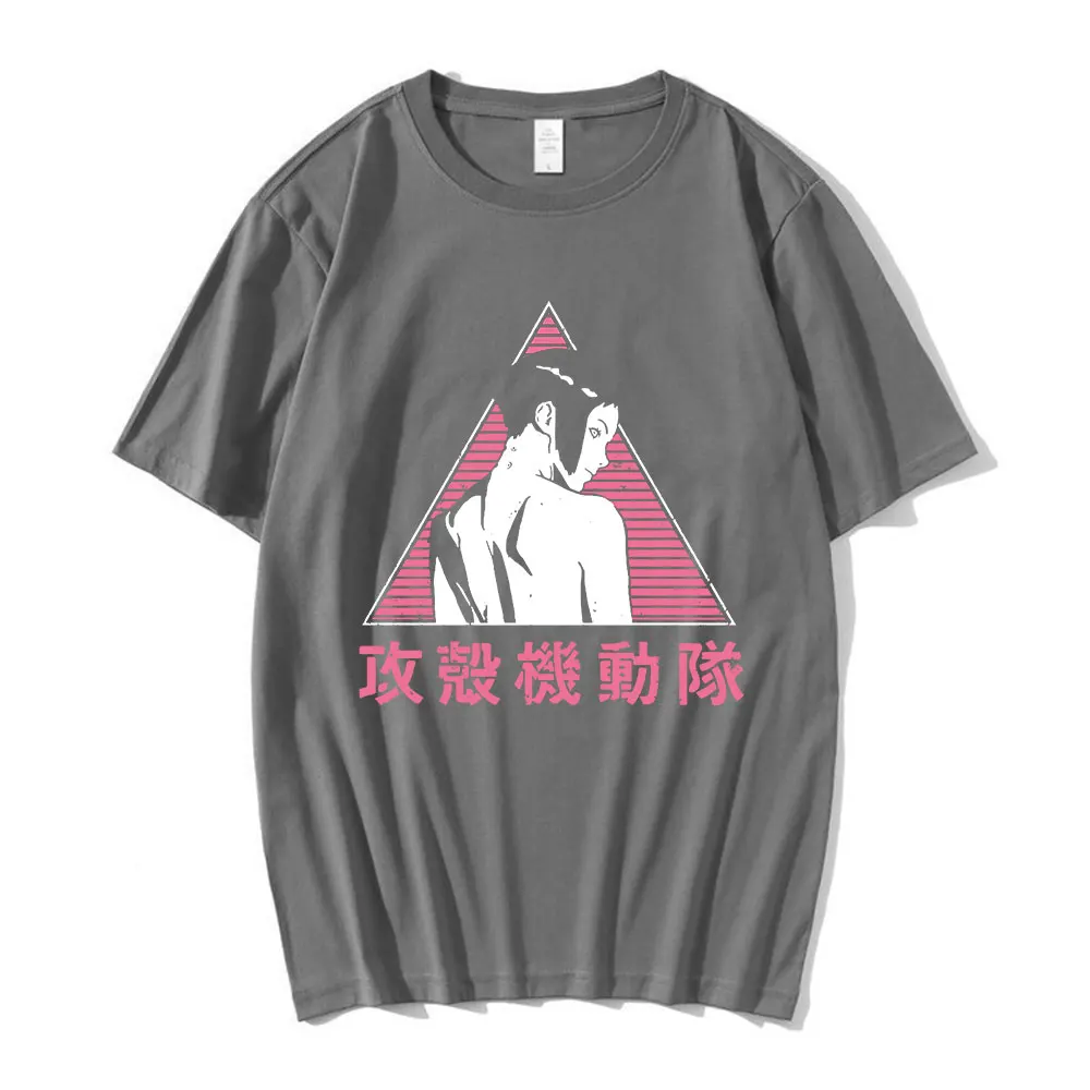 

Anime Ghost In The Shell Kusanagi Motoko T-Shirt Graphic Print T-Shirts Oversized Men's Women's Cotton Tee Shirt Streetwear Tops