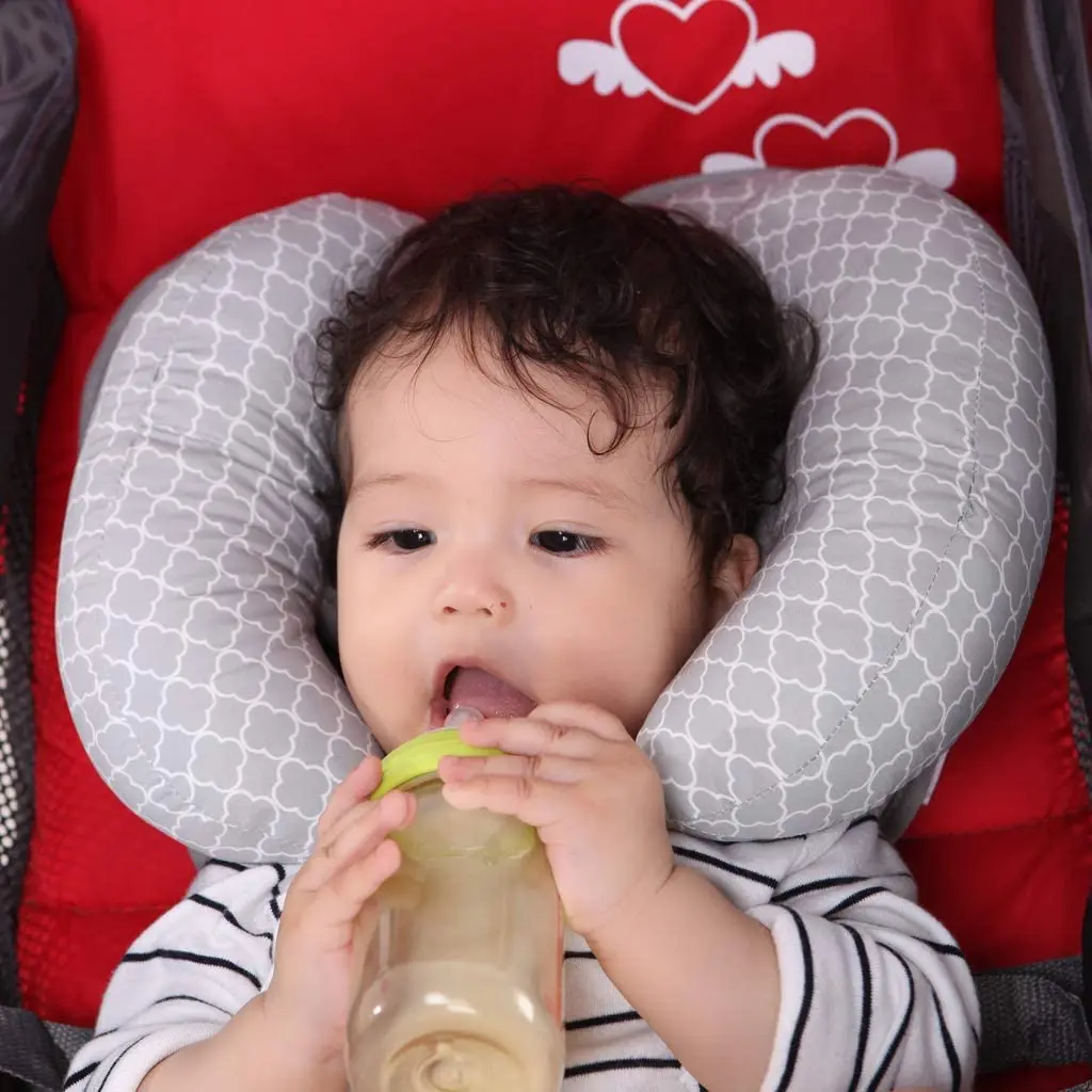 

2 in 1 Baby Travel Pillow Baby Head Support Pillow Stroller Pillow with Banana Neck Pillow for Newborn 6 Months to 1 Years